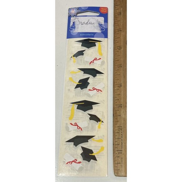 Mrs Grossman Vintage Stickers Graduate Graduation Hat Cap Sticker Sheets 2000s - Picture 2 of 5